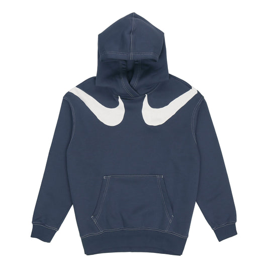 (WMNS) Nike As W Nsw Swsh Flc Gx Hoodie Casual Sports Knit Pullover Hoodie Navy Blue DD5581-437