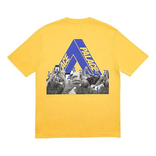 Men's PALACE Tri-Phone Printing Short Sleeve Yellow P18TS120