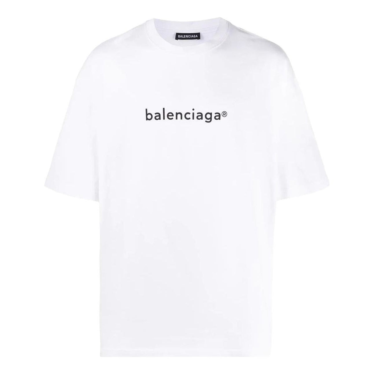 Men's Balenciaga Logo Printing Cozy Short Sleeve White 612966TIV549040