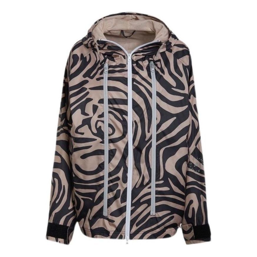 (WMNS) adidas by Stella McCartney Printed Windbreaker Asia Sizing 'Beige Black' H59960