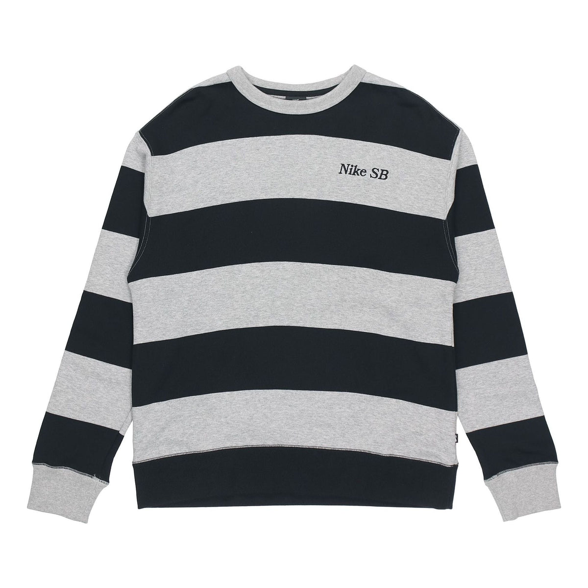 Nike MENS SB Skateboard Striped Skate Sports Crew-neck Grey Gray CV4310-063