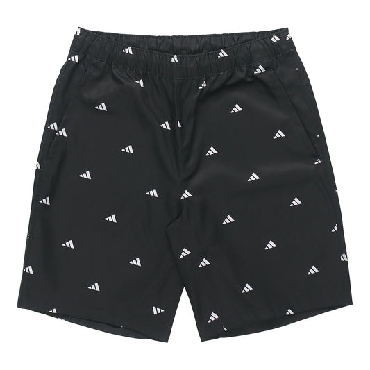 adidas M Short Gen Aop Logo Printing Sports Shorts Black GJ5107