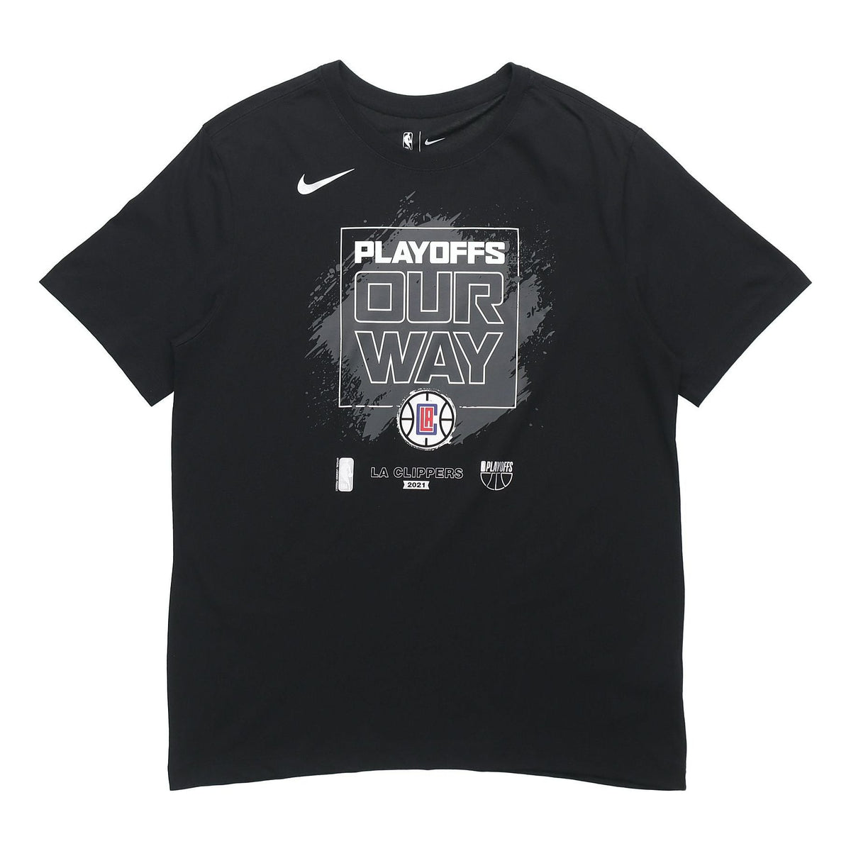 Nike NBA Los Angeles Clippers Logo Alphabet Printing Basketball Sports Short Sleeve Black DQ8987-010
