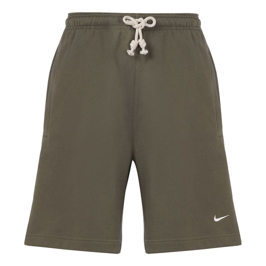 Nike SS22 Solid Color Drawstring Lacing Basketball Shorts Olive Green DQ5713-222