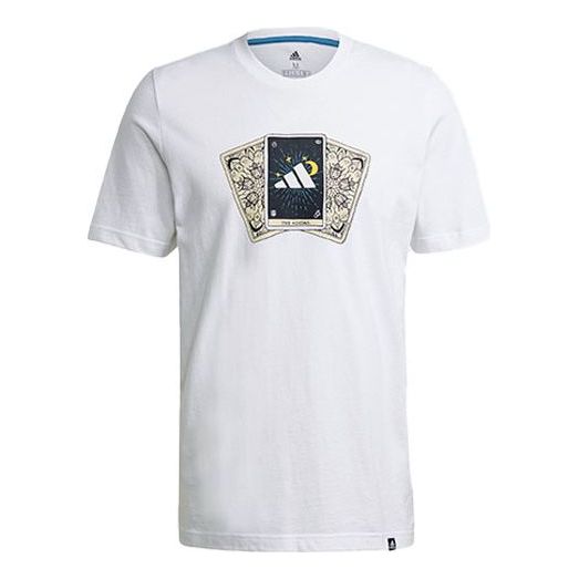 adidas Tarot Bos M Printing Sports Round Neck Short Sleeve White GN8179