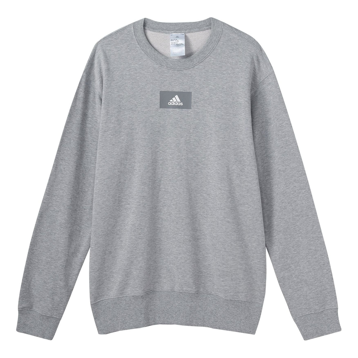 Men's adidas Round Neck Training Sports Knit Casual Gray HE4351