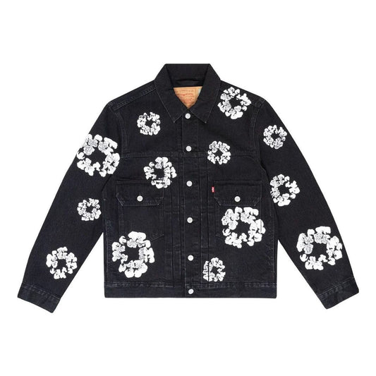 Denim Tears Denim Tears Type II All Over Wreath Jacket 'Black' 802-0006-30