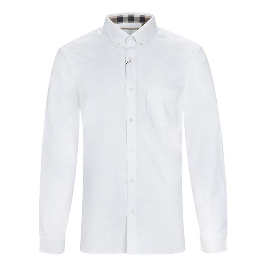 Men's Burberry SS21 Long Sleeves Shirt White 39961121