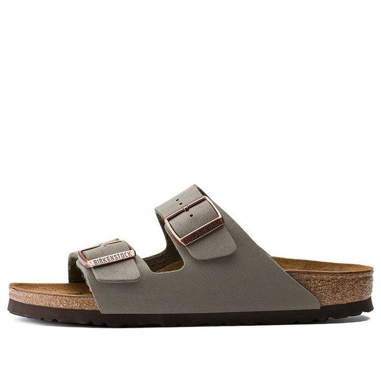 Birkenstock Arizona Birko-Flor Birkibuc Narrow Fit 'Stone' 0151213