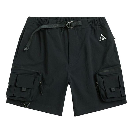 Nike x ACG Embroidered Logo Lacing waterproof Multiple Pockets Shorts Black DH8348-010