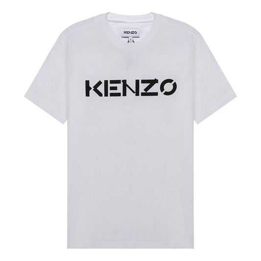 Men's KENZO SS21 Alphabet Logo Round Neck Short Sleeve White FA65TS0004SJ-01B