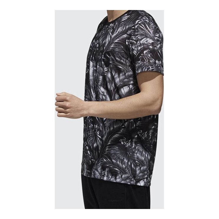 adidas neo Sports Breathable Training Running Round Neck Short Sleeve Camouflage DW8193