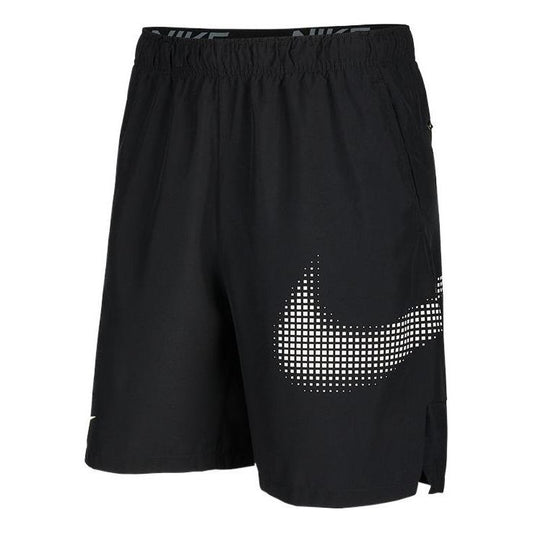 Nike DRI-FIT Logo Printing Elastic Waistband Shorts Black DX6306-010