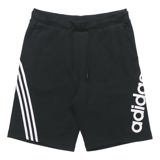 adidas neo Side Stripe Logo Printing Casual Sports Shorts Black GJ6691