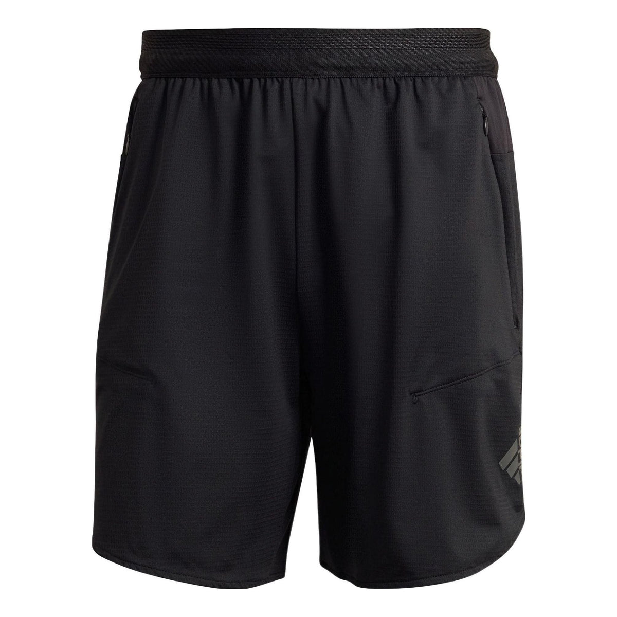 Men's adidas Printing Brand Logo Solid Color Gym Shorts Black HB6526