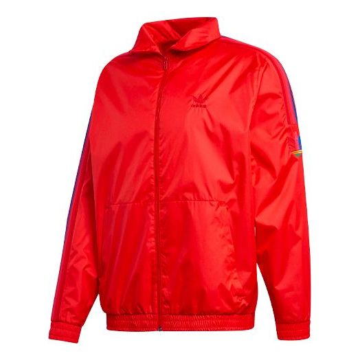 adidas originals 3D Trefoil Track Top 3D Casual Jacket Red GE6248