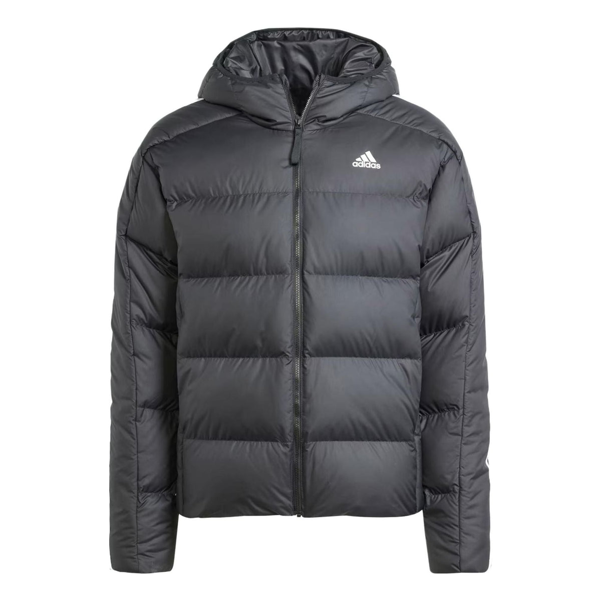 adidas Midweight Down Hooded Jacket 'Black' HZ4429
