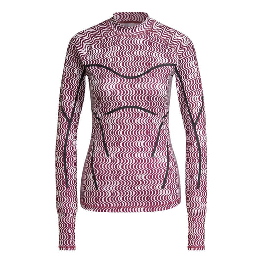 (WMNS) adidas by Stella McCartney TruePurpose Printed Long Sleeve Asia Sizing 'Purple Black' HI6038