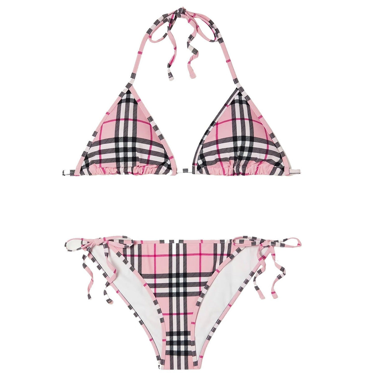 Womens Burberry Pink Check Bikini