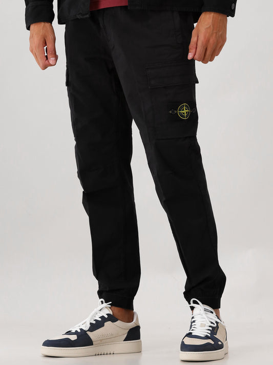 Stone Island Tapered Cargobroek Zwart