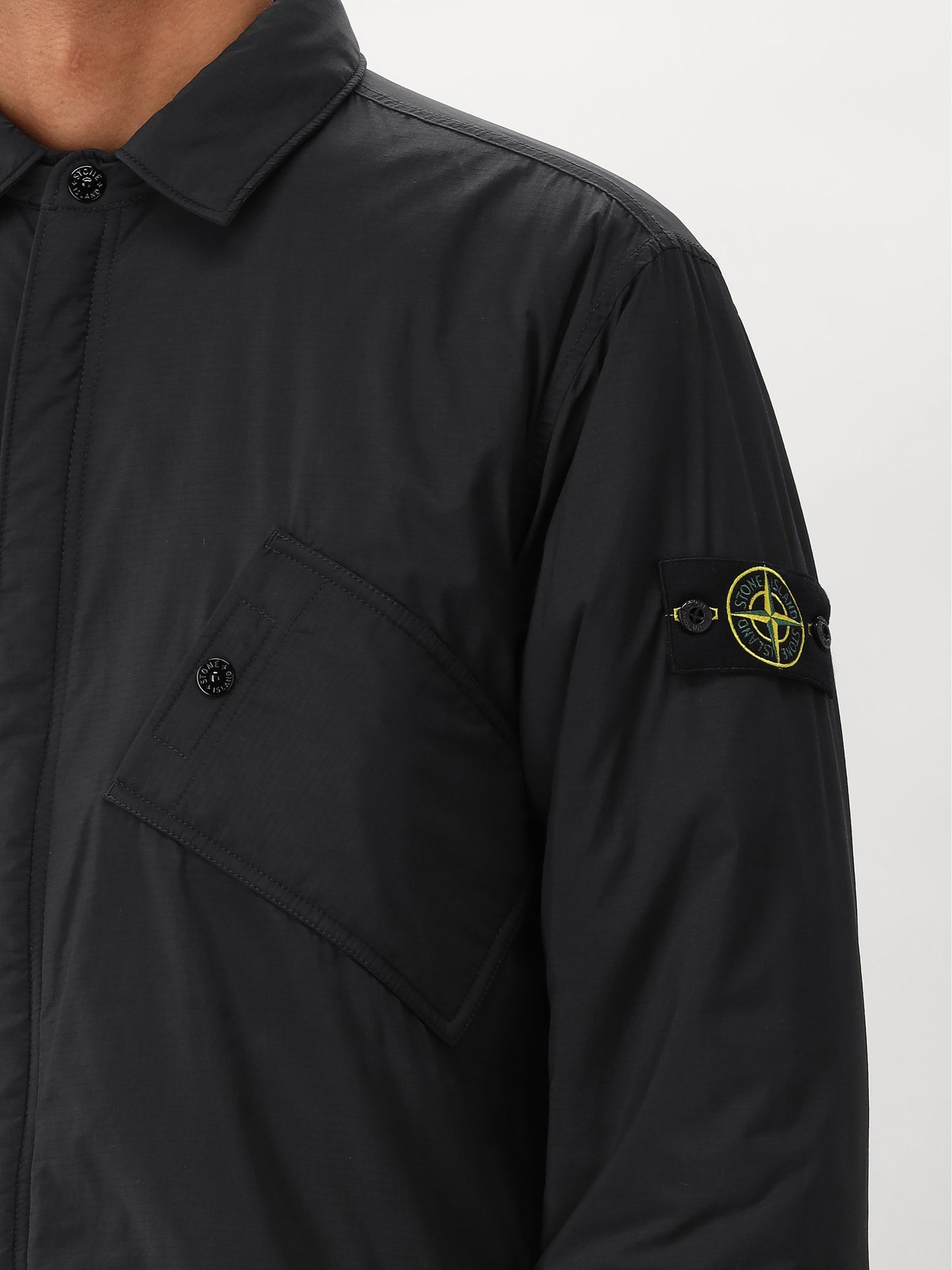 Stone Island Overshirt Zwart Codura Primaloft