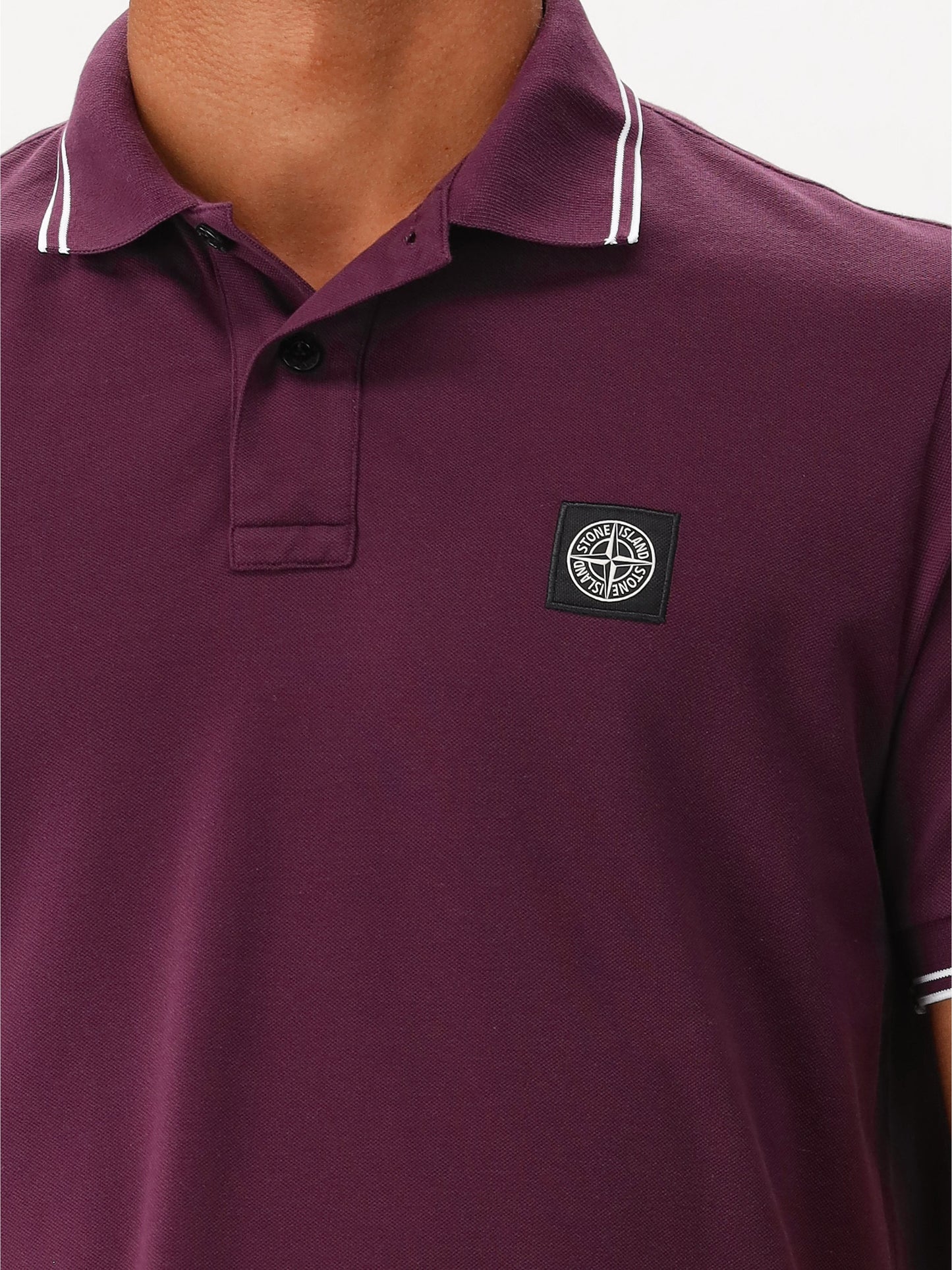 Stone Island Polo Contrast Paars