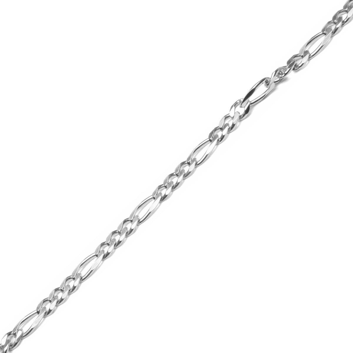 Figaro Bracelet Thick - 925 Sterling Silver