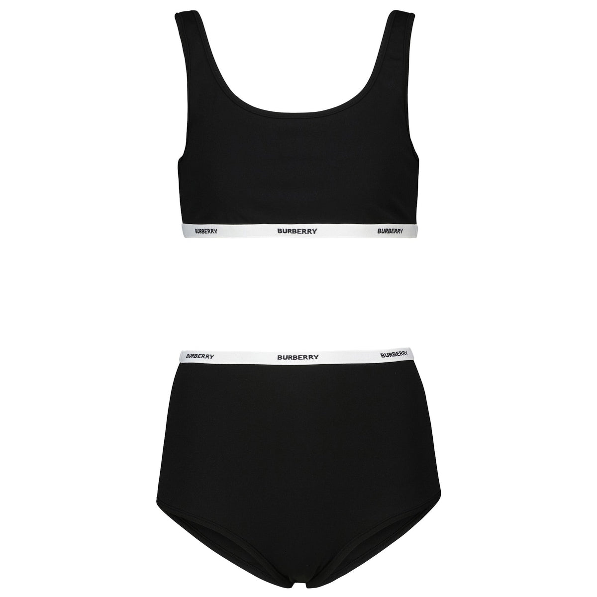 Womens Burberry Black Logo Bikini